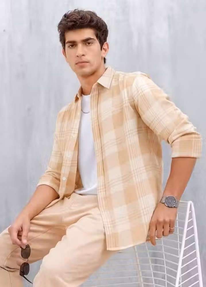 Men Full Sleeve Check Cotton Shirt