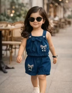 Perrite Girl Stylish Top & Shorts Set