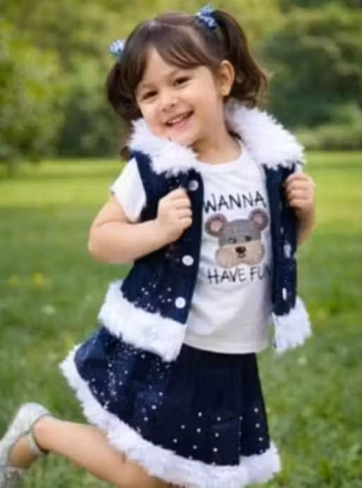 Little Muffs Baby Girl RC Blue Skirt Set