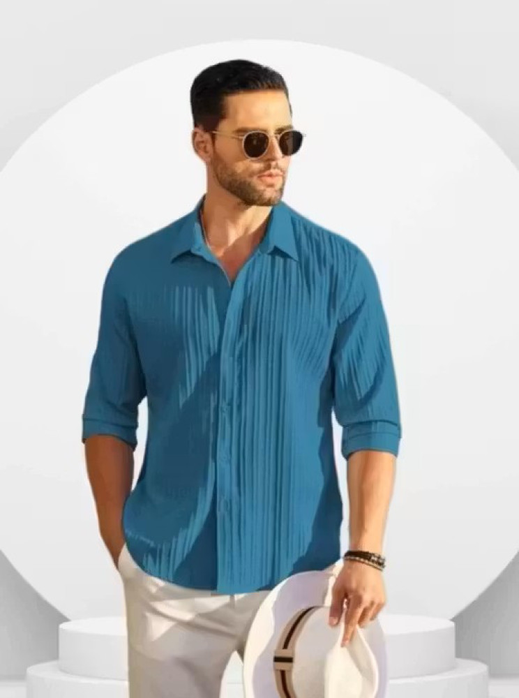 Mens Full Sleeve Casual Solid Shirt