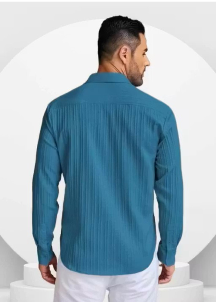 Mens Full Sleeve Casual Solid Shirt