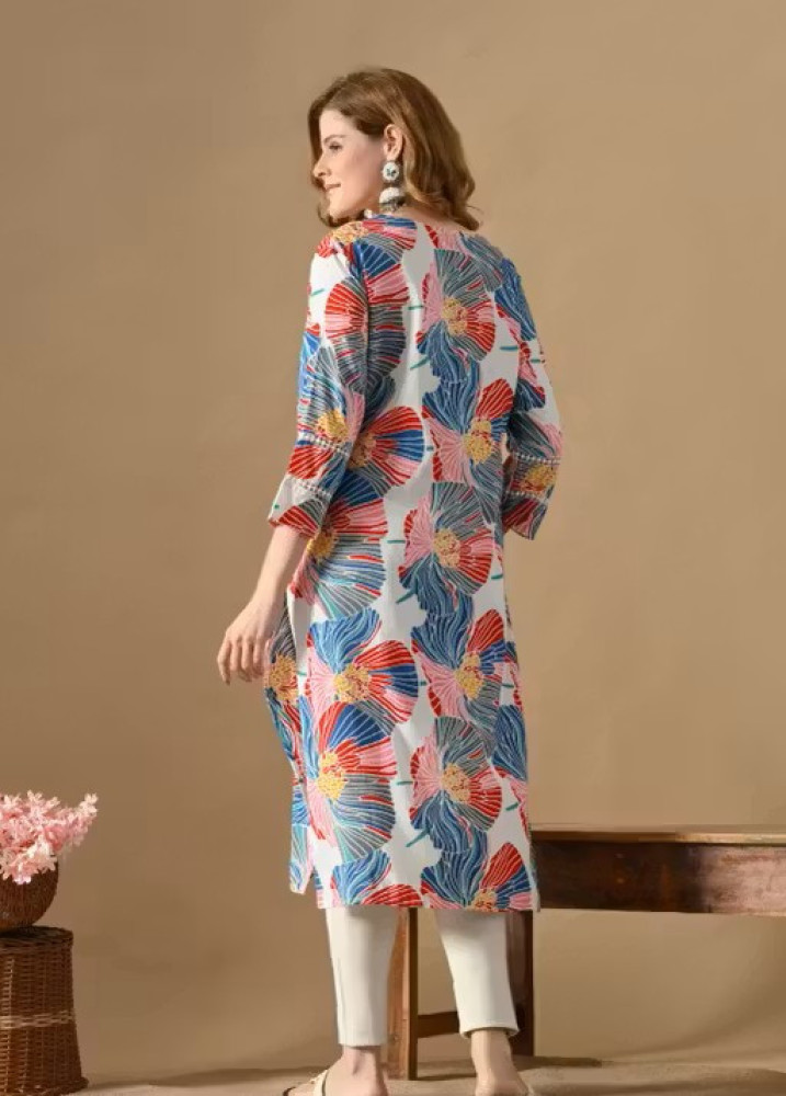 Kali Big Flower Lace Kurta