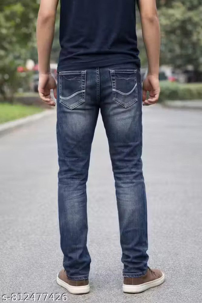 Men Stylish Slim Fit Blue Denim Jeans